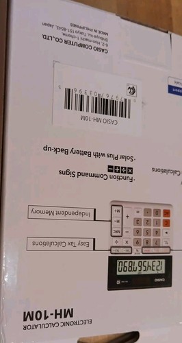 CASIO WIDE DESKTOP LARGE DISPLAY COST/SELL/TAX CALCULATOR MODEL MH-10M - Picture 4 of 6