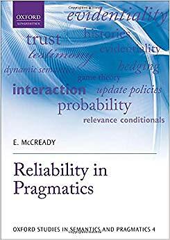 Eric McCready - Reliability in Pragmatics   4 - New Hardback - X555z