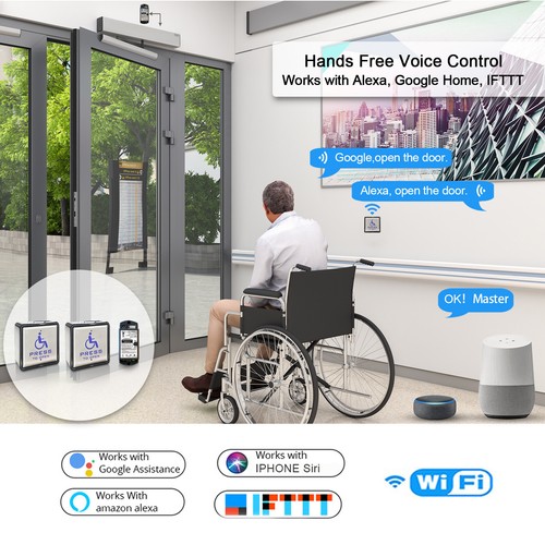 Olide-120B Smart Automatic Handicap Door Opener with 2pcs Wireless&Wired Switch - Picture 5 of 10