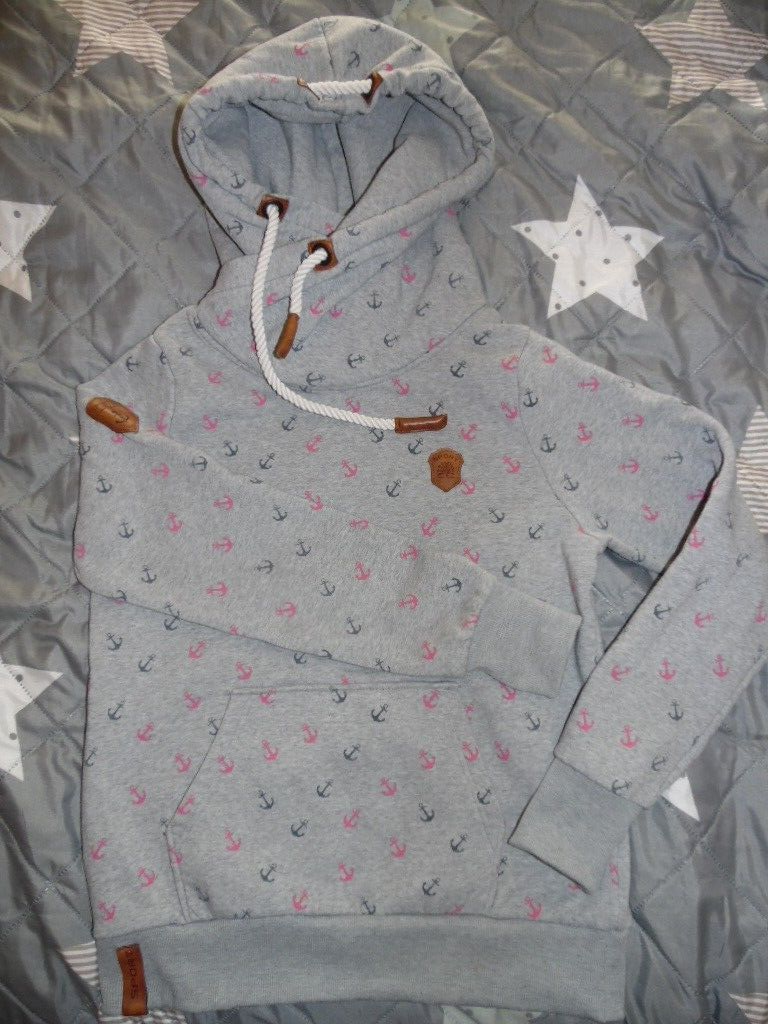 Benter Hoodie Kapuzenpullover Sweatshirt Grau mit Anker