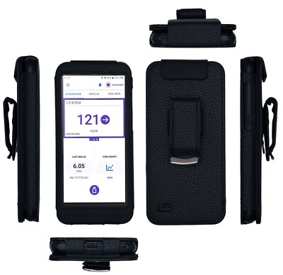 Omnipod 5 Fitted Leather Case With Clip (!! Screen protector not included !!)