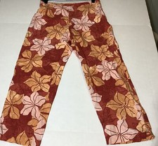 tommy bahama Vintage 100 silk pants women sz 6 Floral