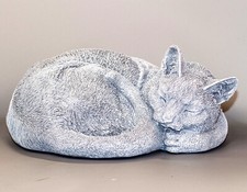 Cat Cremation Urn Pet Ashes Memorial Statue Yard Sculpture Sympathy Gift Tribute