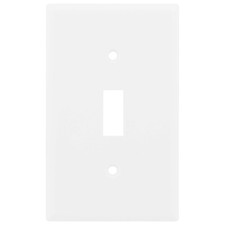 Power Gear Single Wall Plate Cover, 1 Gang, Outlet Covers, Standard, White