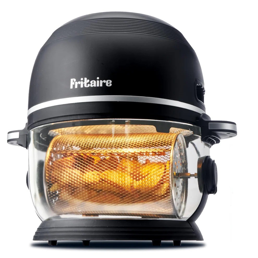 Fritaire Self-Cleaning Glass Bowl Air Fryer - Black