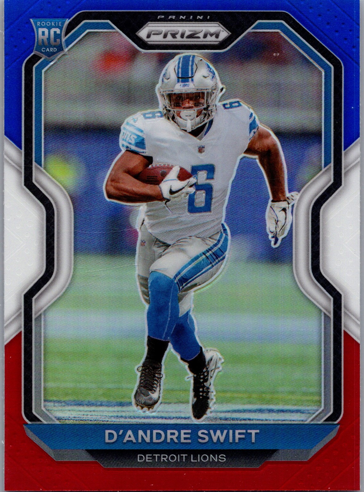 2020 Panini Prizm #358 D'Andre Swift Prizm Red White and Blue
