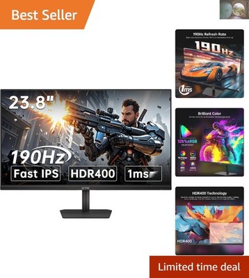 Seamless 24'' 190Hz Gaming Monitor - Fast IPS with Adaptive Sync & Tilt Feature