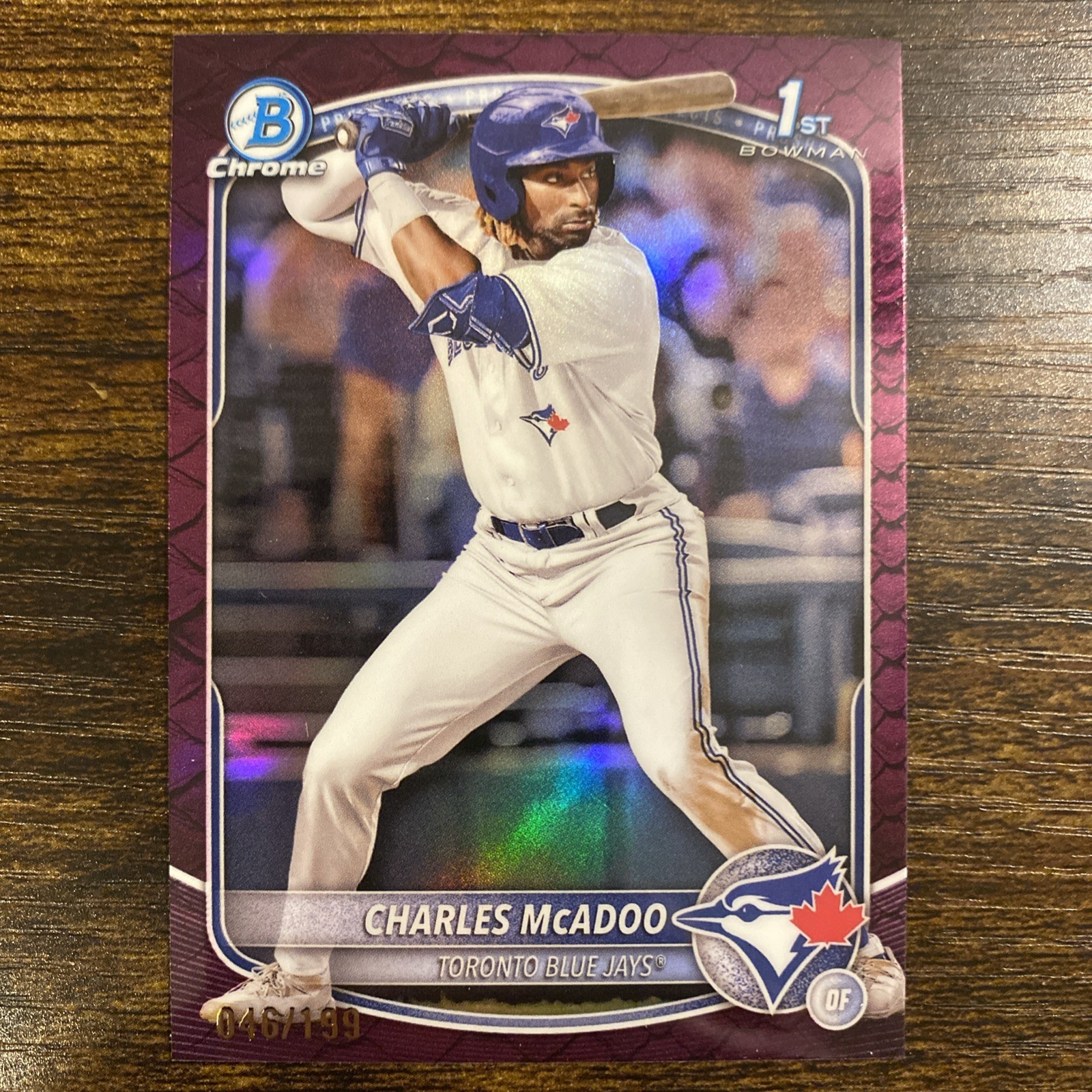 2025 1st Bowman Chrome - Charles McAdoo #BCP-150 Fuchsia Refractor /199 (RC)