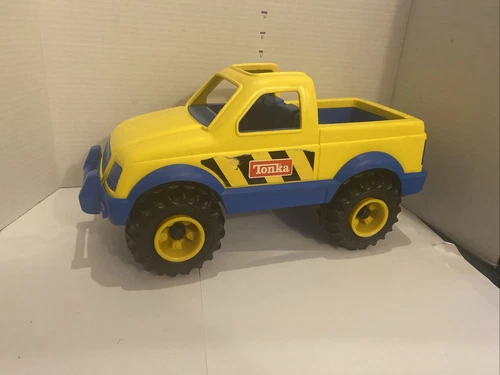 Tonka 90's Construction Truck Plastic Junior Yellow Blue Kids Sand Moveable