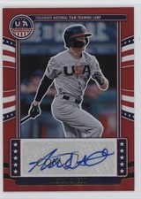 2024 Panini Stars and Stripes Red /49 Austin Overn #NTS-AO Auto 0j81