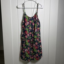 Farm Rio Floral Mini Dress Blue Size Medium Bohemian Resort Vacation Lightweight