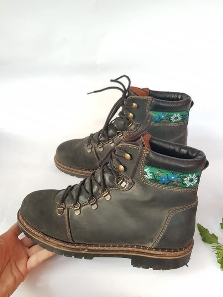 Women Josef Seibel Boots Green Leather 40.5