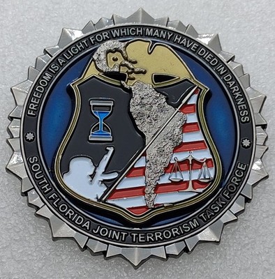 FBI South Florida Joint Terrorism Task Force Miami Division Challenge Coin