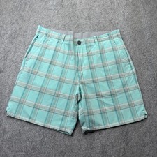 Tommy Bahama Shorts Men 36 Blue Plaid Performance My Caddie IslandZone 8"