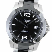 LONGINES men's watch Conquest L3.657.4.56.7 automatic winding 300m waterproof