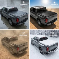 4.5ft Hard Tri-fold Tonneau Cover For 2022-2026 Ford Maverick Bed Complete Kit 4.5ft Hard Tri-fold Tonneau Cover For 2022-2026 Ford Maverick Bed Complete Kit