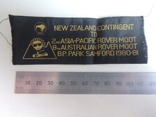 Ribbon Scout badge- 1980-81 NZ contingent to 2nd Asia pacific Rover Moot