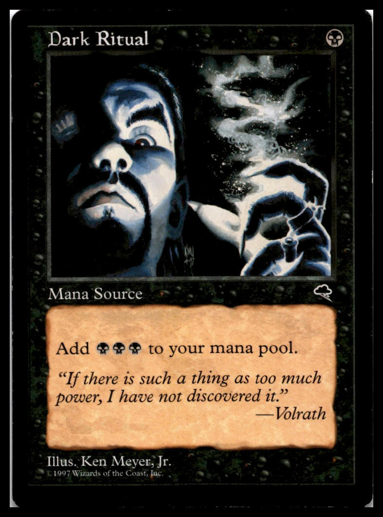 Dark Ritual #3 Tempest MTG Moderately played
