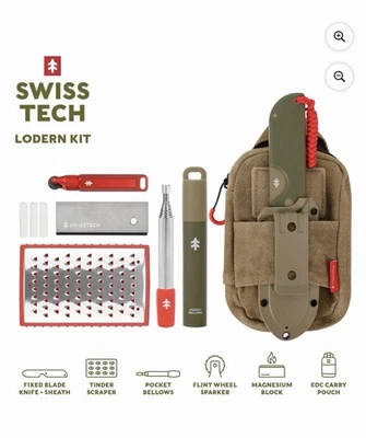 SWISS+TECH Swiss Tech Fixed Blade Kit 6 Pieces, Campfire, Camping Essentials Set