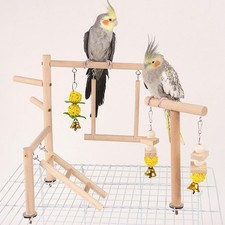 Parrot Playground Parakeet Play Stand Activity Center Climb Ladders Chewing Toys