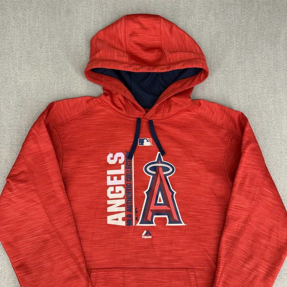 Sudadera con Capucha Anaheim Angels Talla M Majestuosa Colección Auténtica Therma Roja Foto 2 de 4