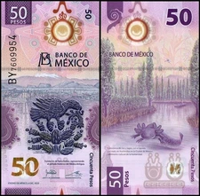 Mexico 50 Pesos, 2023, P-133e.5, UNC Polymer
