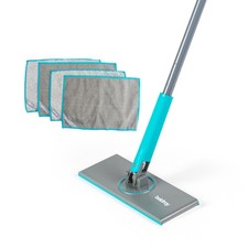 Beldray Anti-Bac Clip-to-Grip Mop –360° Swivel, All Surfaces, 4 Cloths, Hygienic