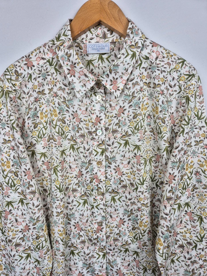 Chemise Liberty of London Tana coton à fleurs pelouse taille 14 collections Cotswolds - Photo 3/4