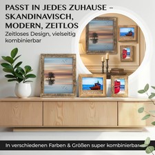 Deknudt Frames Cornice portafoto Basic, Bianco con Nero, Legno, 20 x 30 cm