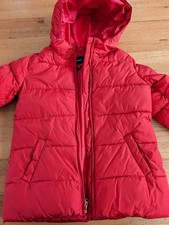 Gap Girls Hooded Puffer Jacket Size XXL 14-16 Red