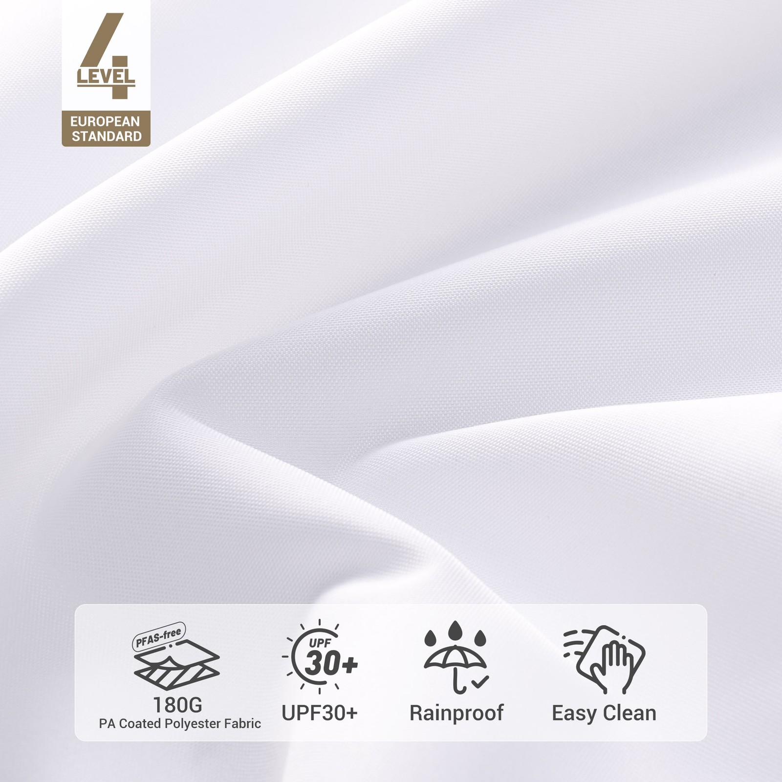 9' Wooden Outdoor Patio Umbrella Pulley Garden Yard Beach Wedding Sunshade White