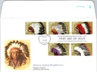 S08-7149, INDIAN HEADDRESSES: BOOKLET PANE, FLEETWOOD FIRST DAY COVER