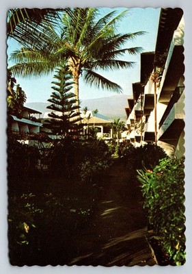 Vintage Casa De Emdeko Kailua-Kona Hawaii Photochrome Postcard