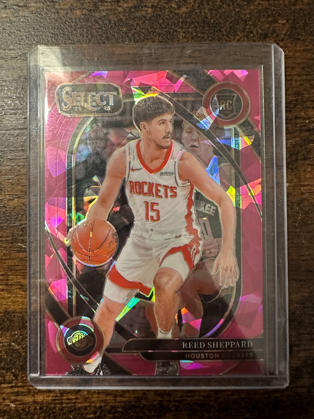 2024-25 Panini Select Reed Sheppard Courtside Pink Cracked Ice /99 RC #299