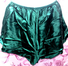 VTG Second Skin Sz L Victoria s Secret String Bikini Panties Green Satin