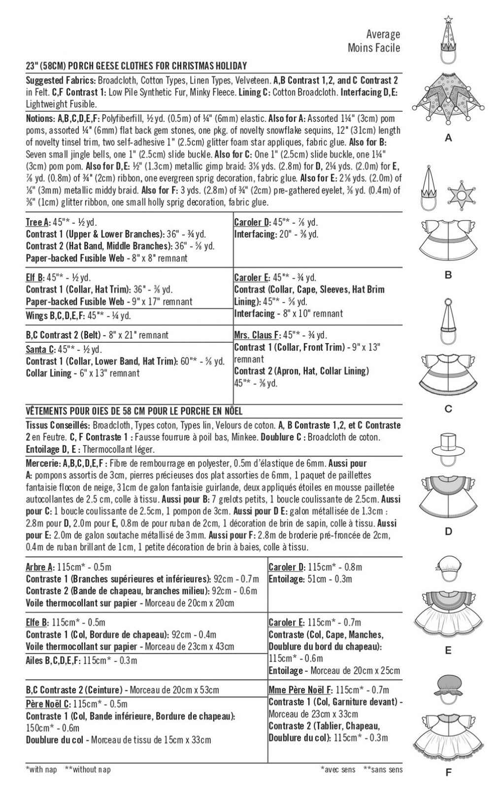 Simplicity Porch Lawn Geese Clothes Pattern 23 in Christmas Santa Tree ...