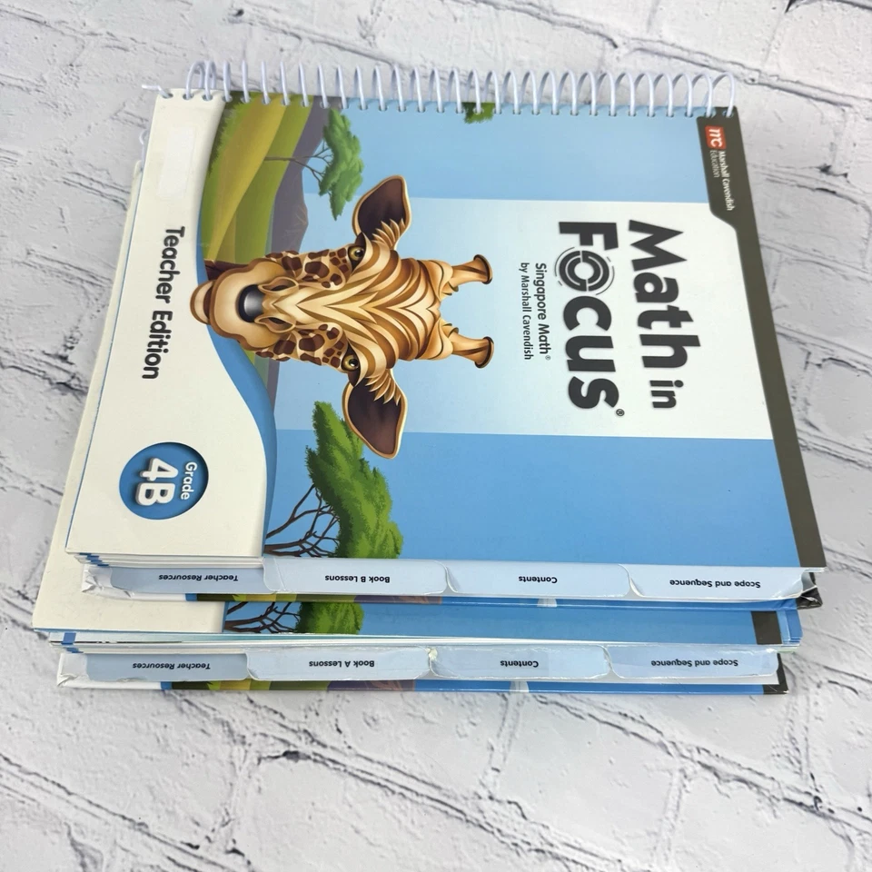 Math In Focus 2020 Teacher Edition Set Volume 4A & 4B 4th Grade Fourth VGUC - Image 4 of 4