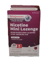 BB 11/26 Walgreens Nicotine Mini Lozenge Cherry Ice Flavor 4mg - 20 ct.