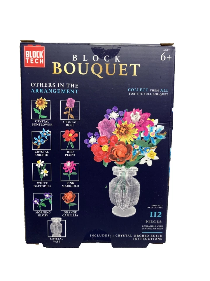 Block Tech Orchid Morning Glory Pink Marigold White Daffodil 427 New Release - Image 4 of 4