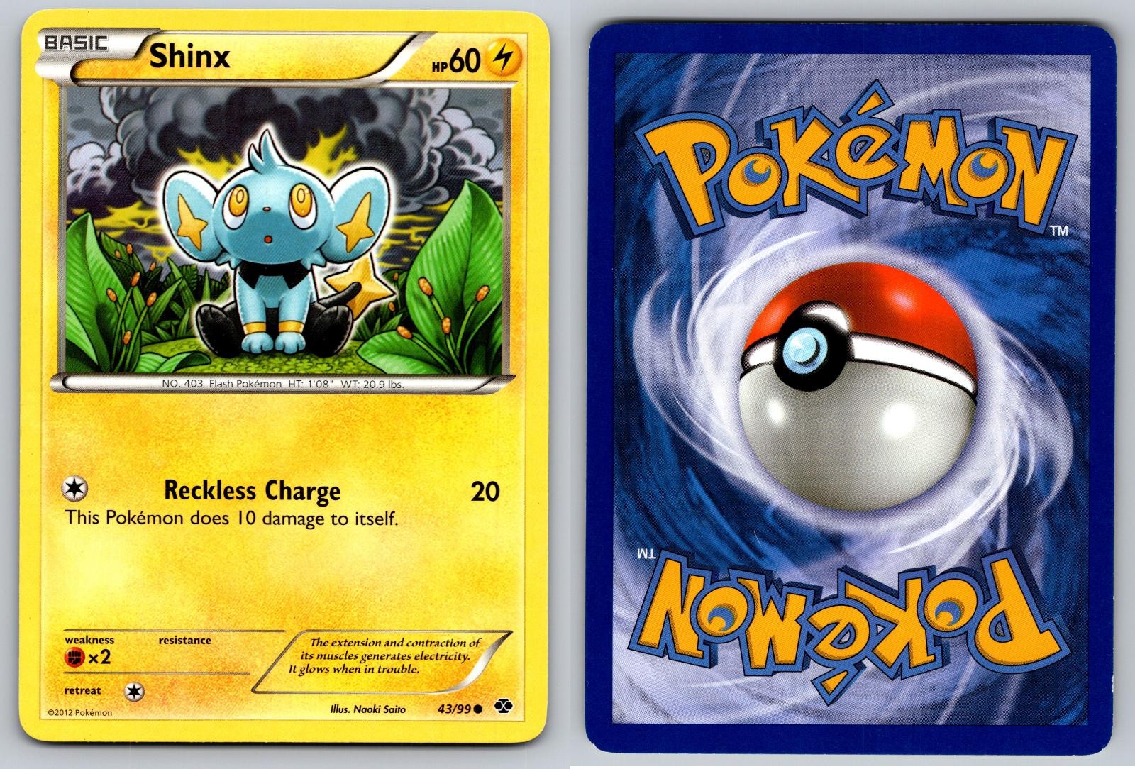 SHINX 43/99 COMMON NEXT DESTINIES POKEMON LP