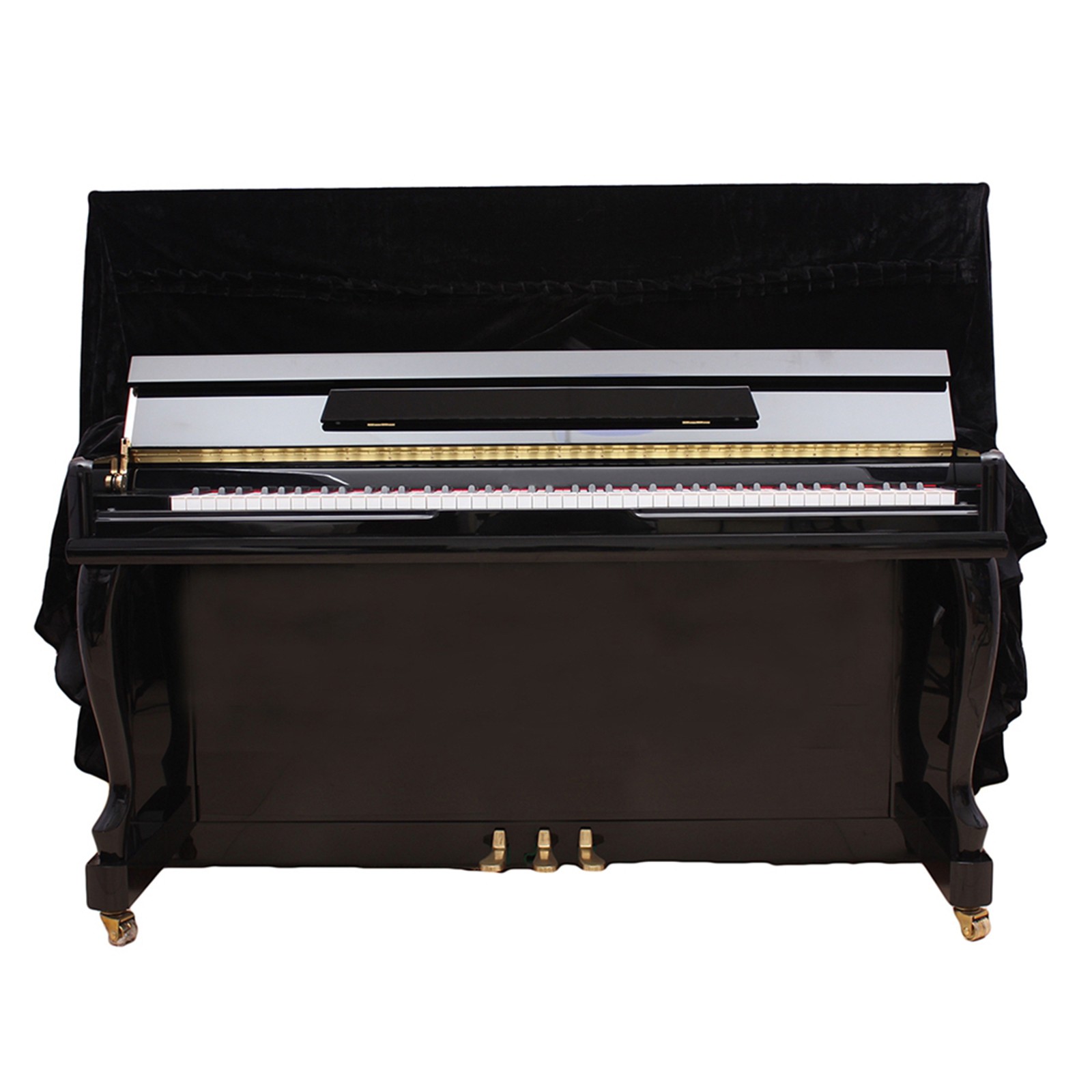 5Colors Fashionable Pleuche Upright Full Piano Dust Cover Instruments Access HEN