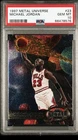 SkyBox 1997-98 Metal Universe Michael Jordan #23 PSA 10 Chicago Bulls Card