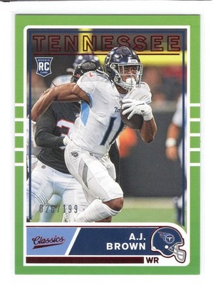 A.J. BROWN TITANS 2019 PANINI CLASSICS RED RC #7 026/199