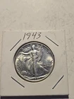 1943 Walking Liberty Half Dollar – 90% Silver – Nice Detail – $0.50 US Coin