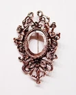 6 of 25x18mm Rose Gold Muse Grace Woman Brooch Pin Pendant Settings 65x40mm