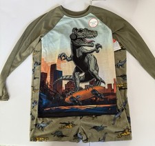 NWT Wonder nation blow in the dark boys size large dinosaur pajamas