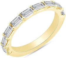 Diamond Band Lab Grown 18k Yellow Gold 0.30 Ct size 7