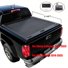 5.14ft Retractable Truck Bed Hard Tonneau Cover For 15-2025 Chevy Colorado Beds