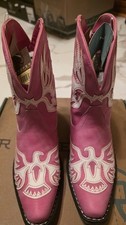 Roper Amelia Tooled Inlay Snip Toe Cowboy Booties