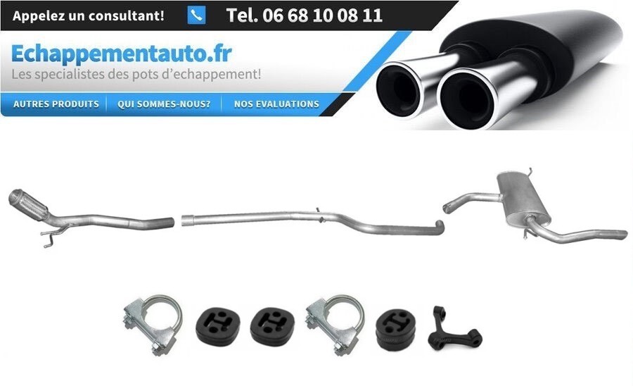 Échappement complet Seat Altea XL 1.9 TDI pour réparation et contrôle technique